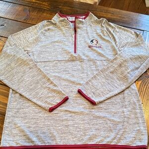 Colosseum Gray/Garnet Florida State FSU Long Sleeve 1/4 zip Shirt. Never worn!